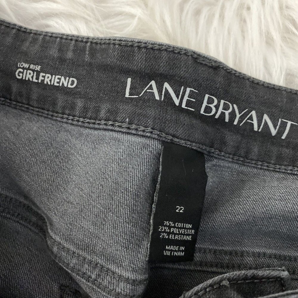 Lane Bryant low rise girlfriend fit jeans distressed sequin 22 stretch - Picture 3 of 11